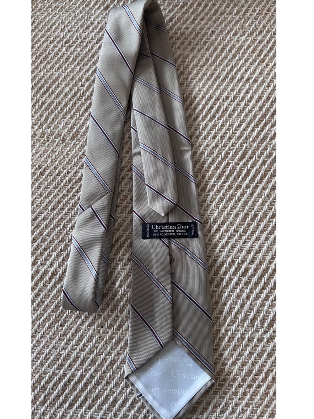 Vintage Christian Dior Striped Tie
